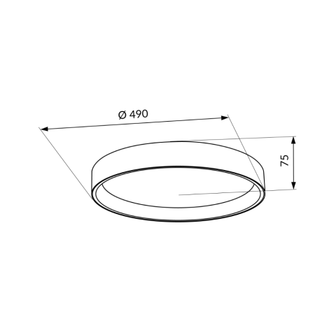 Plafoniera LED ORO BENTO 36W Alb Auriu [2]