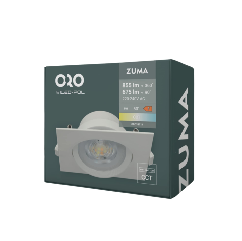 Spot LED ORO ZUMA 9W CCT Alb Patrat [3]