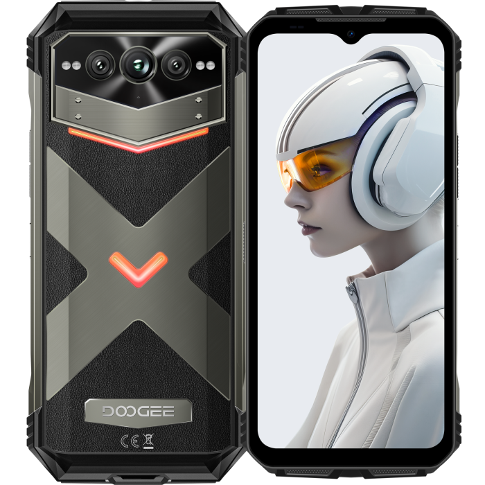 Telefon Doogee V Max Plus 5G 6.58-inch 120Hz IPS 8-Core Dimensity 7050 16GB RAM + 512GB NFC RGB Light 22000mAh IP68/IP69K Android 14 [5]