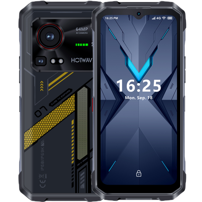 Telefon Hotwav Hyper 7 Dimensity 7050 5G 256GB NFC RGB Light Yellow [1]