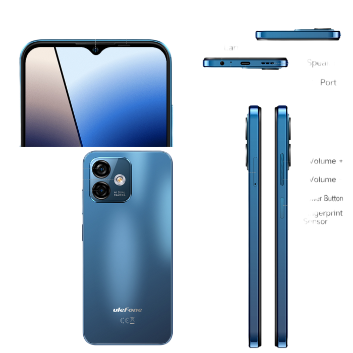 Telefon Ulefone Note 16 Pro 4G 8GB/128GB IPS 6.52-inch Android 13 Blue [16]