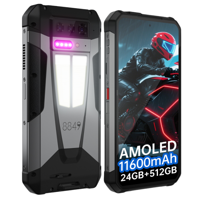 Telefon Unihertz 8849 Tank 4 DLP Projector 5G 6.78-inch 120Hz AMOLED Dimensity 7300 12GB RAM / 512GB NFC 11600mAh IP68/IP69K Android 15 [2]