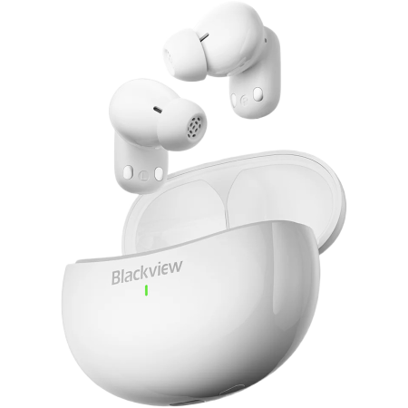 Casti wireless in-ear Blackview AirBuds 30, AI Real-time Translator, Bluetooth 5.4, IPX7, Ceramic White [2]