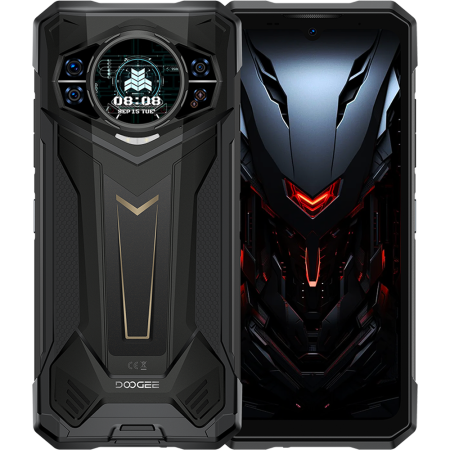 Doogee - Telefon Doogee S200 Plus 5G Dual Display 6.72-inch 120Hz IPS + 1.32-inch AMOLED 8-Core Dimensity 7300 12GB + 512GB NFC 10100mAh Android 14 Black