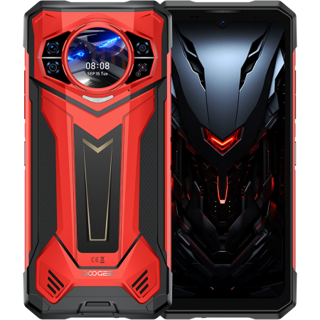 Doogee - Telefon Doogee S200 Plus 5G Dual Display 6.72-inch 120Hz IPS + 1.32-inch AMOLED 8-Core Dimensity 7300 12GB + 512GB NFC 10100mAh Android 14 Red