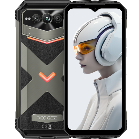 Doogee - Telefon Doogee V Max Plus 5G 6.58-inch 120Hz IPS 8-Core Dimensity 7050 16GB RAM + 512GB NFC RGB Light 22000mAh IP68/IP69K Android 14