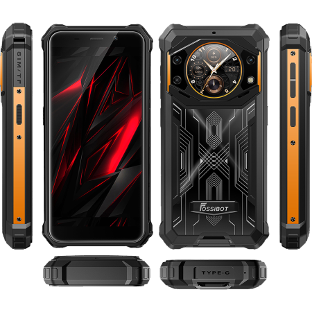Telefon Fossibot F101 Pro 4G Dual SIM 5.45-inch IPS 8-Core Helio P60 8GB RAM + 128GB 10600mAh NFC IP68/IP69K Android 13 Orange [8]