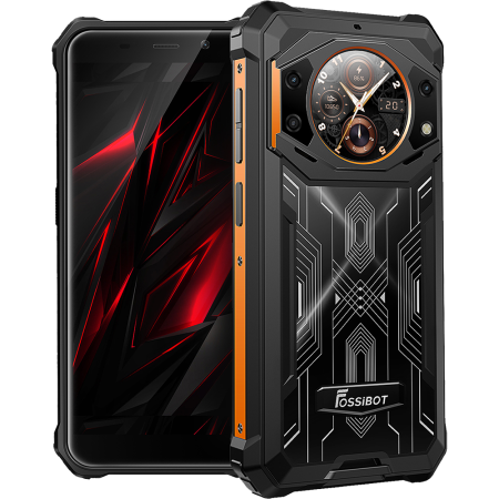 Fossibot - Telefon Fossibot F101 Pro 4G Dual SIM 5.45-inch IPS 8-Core Helio P60 8GB RAM + 128GB 10600mAh NFC IP68/IP69K Android 13 Orange