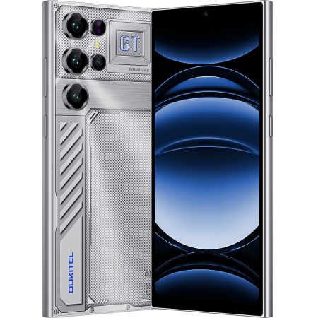 Oukitel - Telefon Oukitel C61 GT, 4G, Octa-Core, 6.88" IPS 90Hz, 16GB RAM / 128GB, 5150mAh, NFC, Android 15, Silver