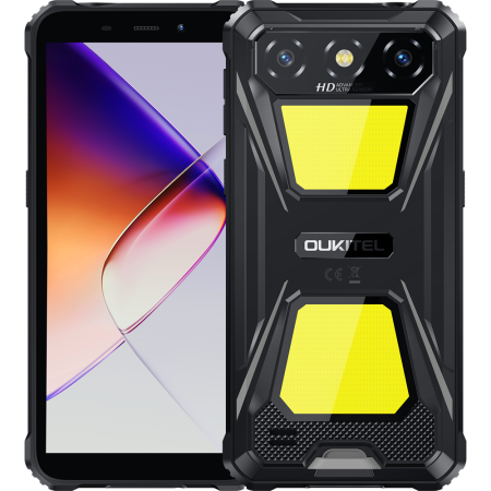 Oukitel - Telefon rugged Oukitel G5, 4G, 6.0" HD+ IPS, Quad-Core, 16GB RAM + 64GB, Lantera Puternica SOS, Android 14, Black