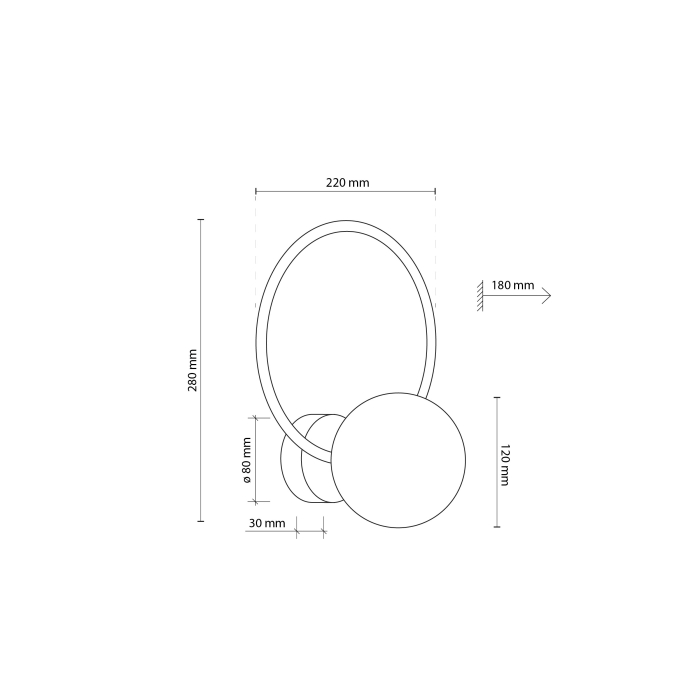 Aplica ANABELLE G9 1 x max 8W LED Negru 22 cm [8]