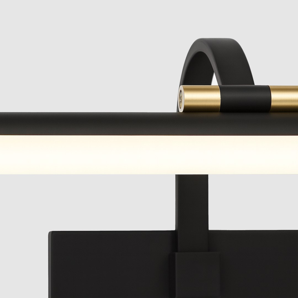 Lampă de perete baie Vinci LED 12W lumină neutră 40 cm Negru-Auriu IP44 [5]