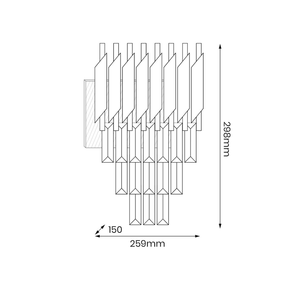 Aplică Cristal E14 2X10W 30 cm [7]