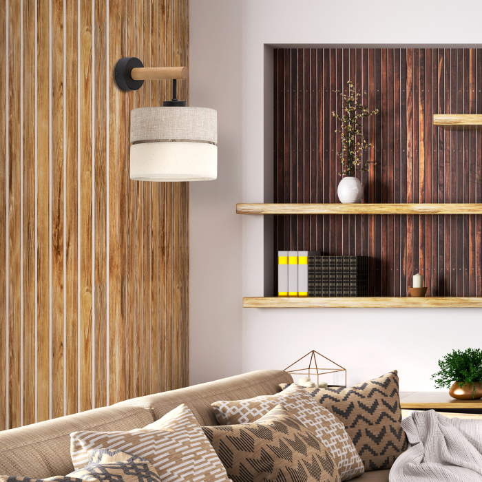 Aplica ECO E27 1 x max 15W LED Pin, Negru 20 cm [2]