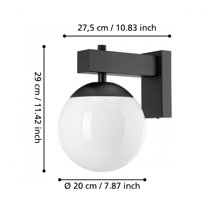 Aplica exterior BUFALATA E27 1x40W IP44 [3]