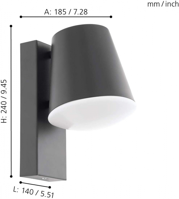 Aplica exterior CALDIERO E27 1X10W [4]