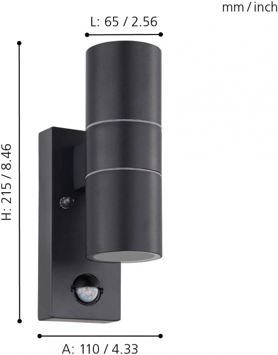 Aplica exterior RIGA 5 GU10 2X2.8W lumina calda [3]