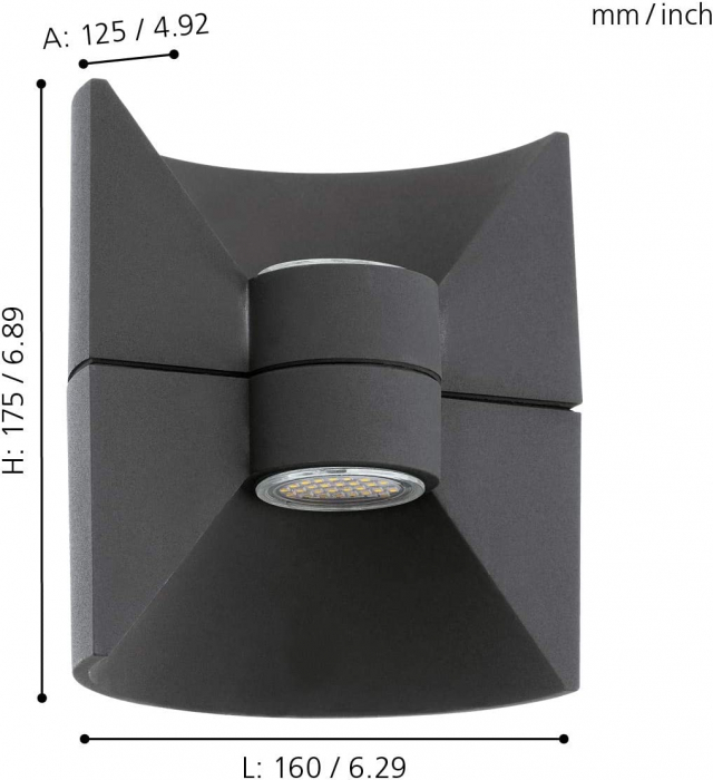 Aplica exterior REDONDO LED 2X2.5W lumina calda [4]