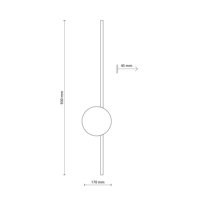 Aplica JAVA  1 x max 2W LED Negru 4,5 cm [6]