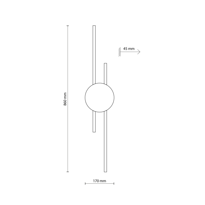 Aplica JAVA  2 x max 30W LED Negru 4,5 cm [7]
