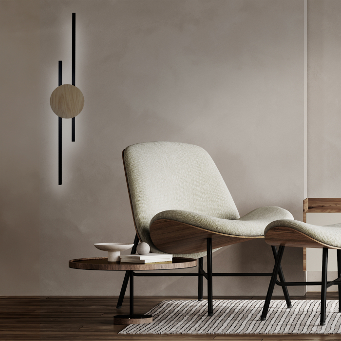 Aplica JAVA  2 x max 30W LED Pin, Negru 4,5 cm [2]