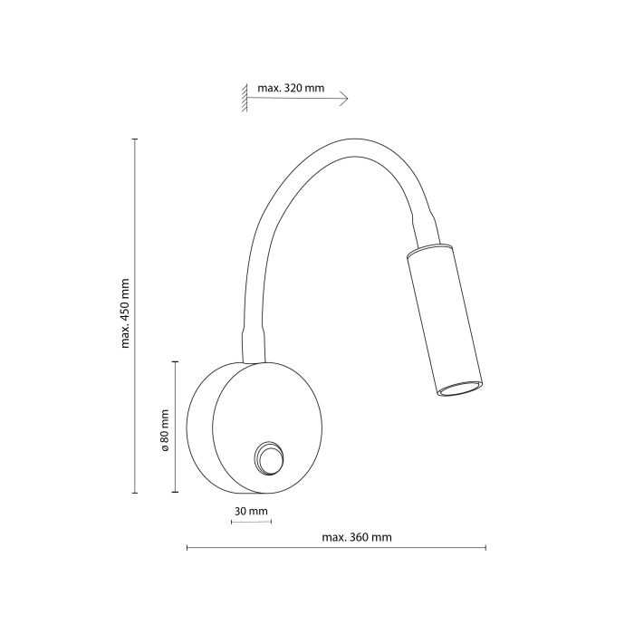 Aplica LAGOS G9 1 x max 8W LED Negru 32 cm [6]