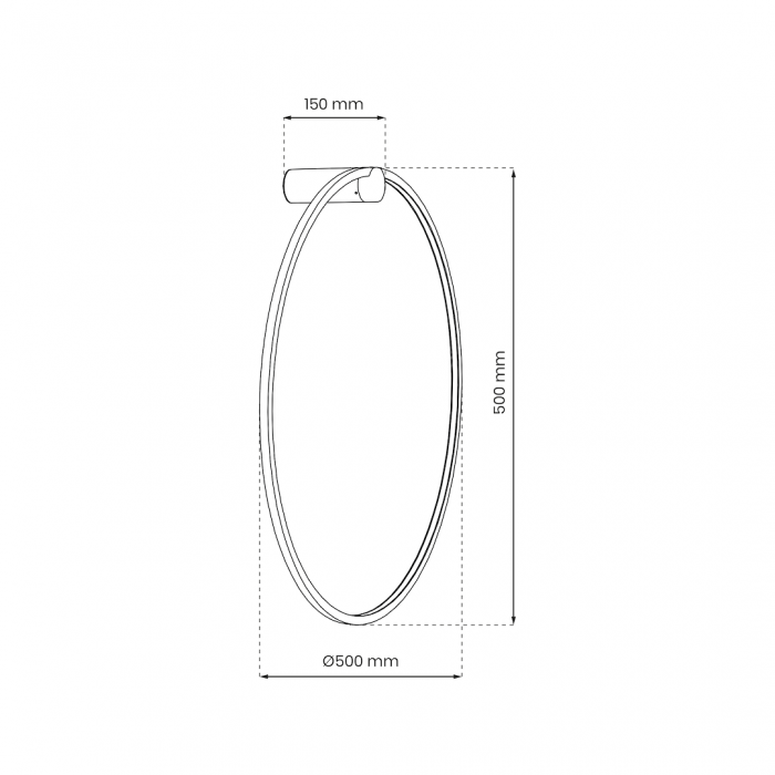 Aplica baie SATURNO LED 25W lumina neutra 50 cm IP44 [3]