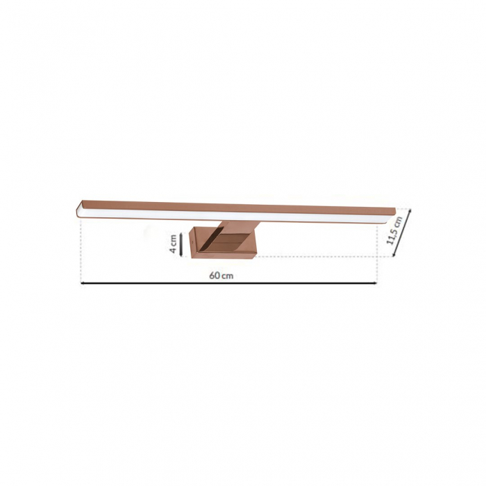 Aplica baie SHINE cupru LED 13.8W lumina neutra 60 cm IP44 [5]