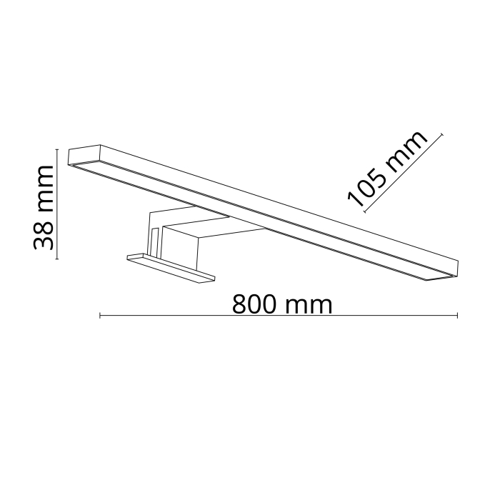 Aplica LEITO LED 1 x max 12W LED Crom 10,5 cm [2]
