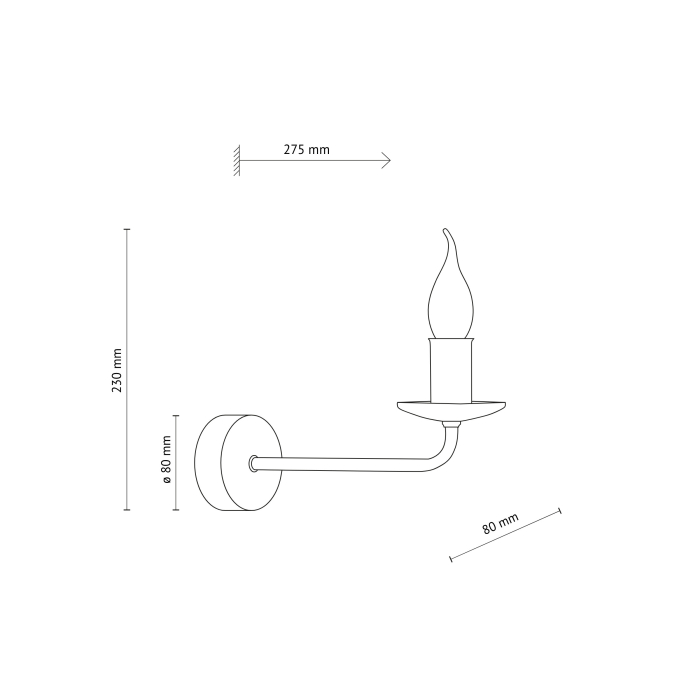 Aplica LIMAL E14 max 10W LED  27,5 cm [6]