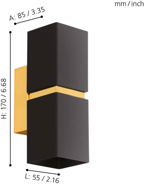Aplica PASSA GU10 2X3W [3]
