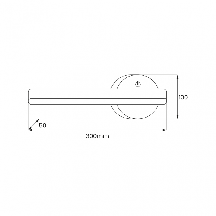 Aplica pat dormitor SYDNEY LED 6W lumina neutra 30 cm intrerupator pe corp [7]