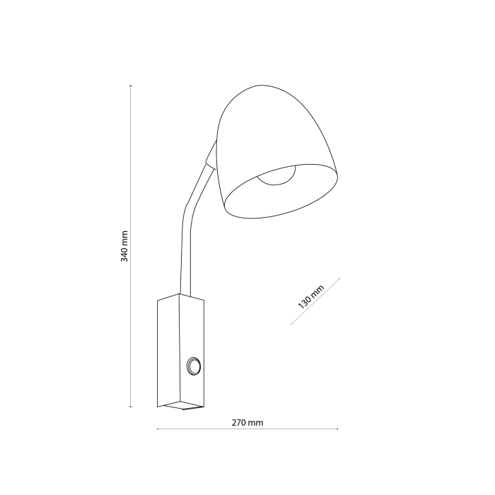 Aplica SOHO E27 1 x max 15W LED Negru 13 cm [4]