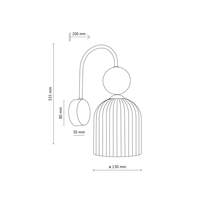 Aplica SOPHIA E14 max 10W LED  20 cm [6]
