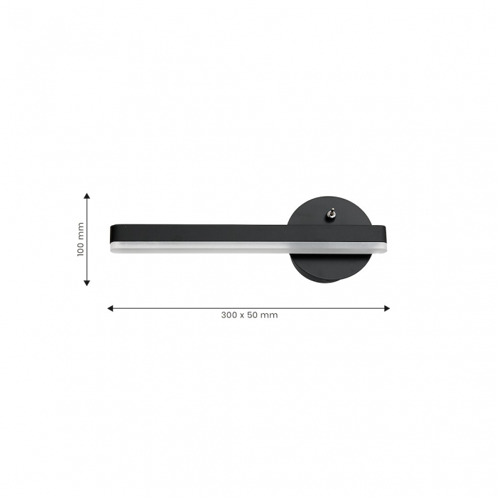 Aplica pat dormitor SYDNEY LED 6W lumina neutra 30 cm intrerupator pe corp [6]
