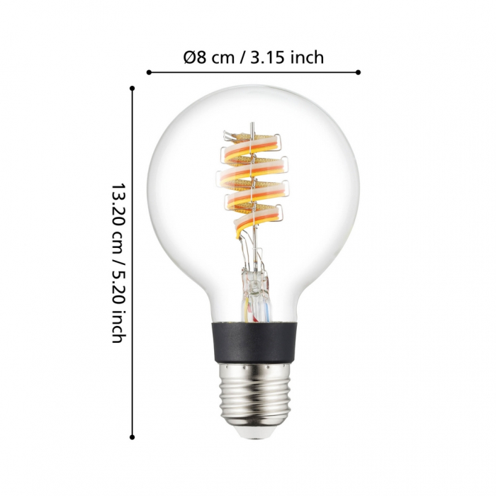 Bec LEDE27 E27 1X4, 9W lumina calda [4]