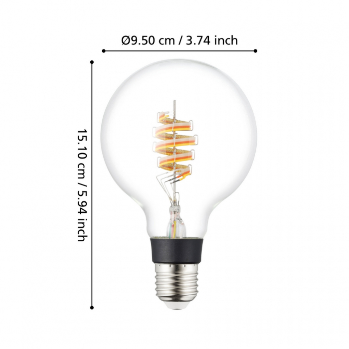 Bec LEDE27 E27 1X4, 9W lumina calda [6]