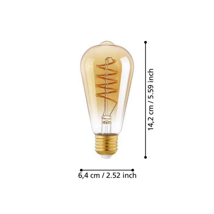 Bec LEDE27 E27 1X4W lumina calda [3]