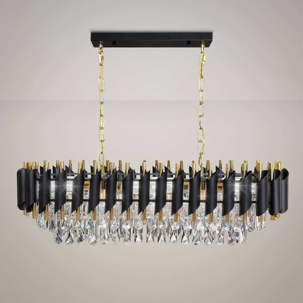 Candelabru CRISTAL Negru Auriu E14 10x10W 78 cm [6]