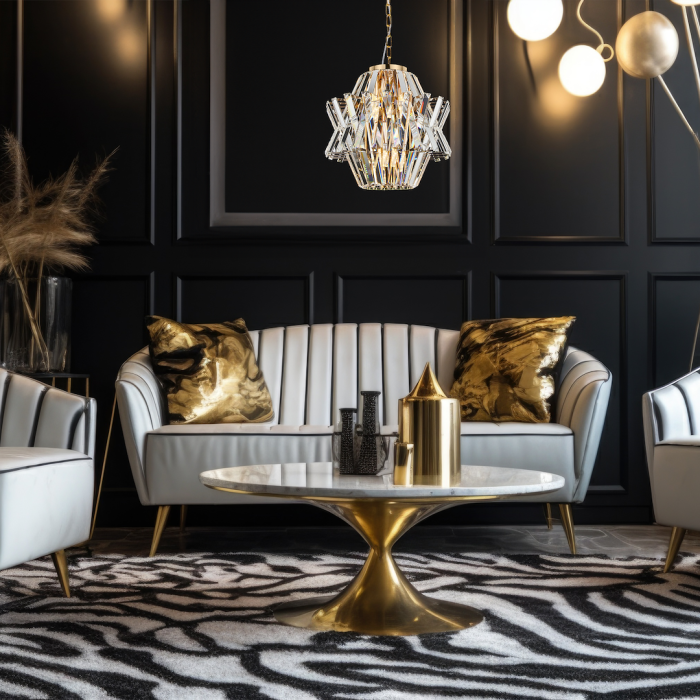 Candelabru Crown, auriu, 4XE14 [3]