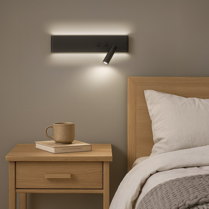 Lampă de perete Resort Negru dreapta 10W + 3W LED 4000K [4]