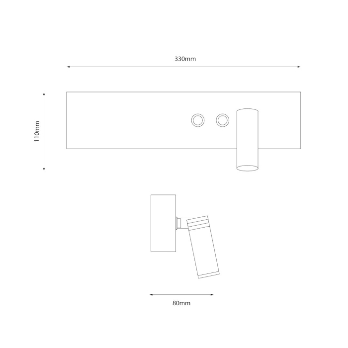 Lampă de perete Resort right 10W + 3W LED 4000K Alb [5]