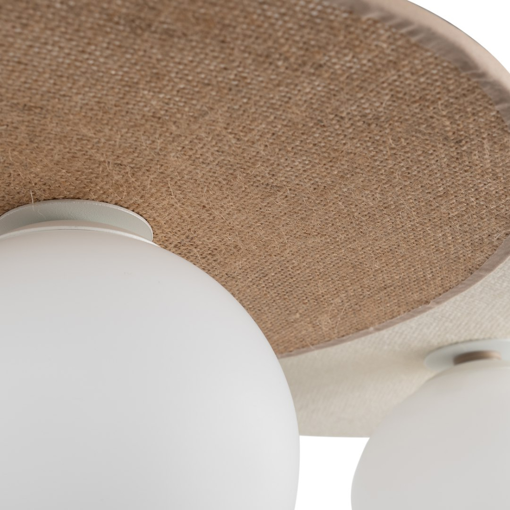 Lampă de tavan Carter 3xE14 Albă + Natural [8]