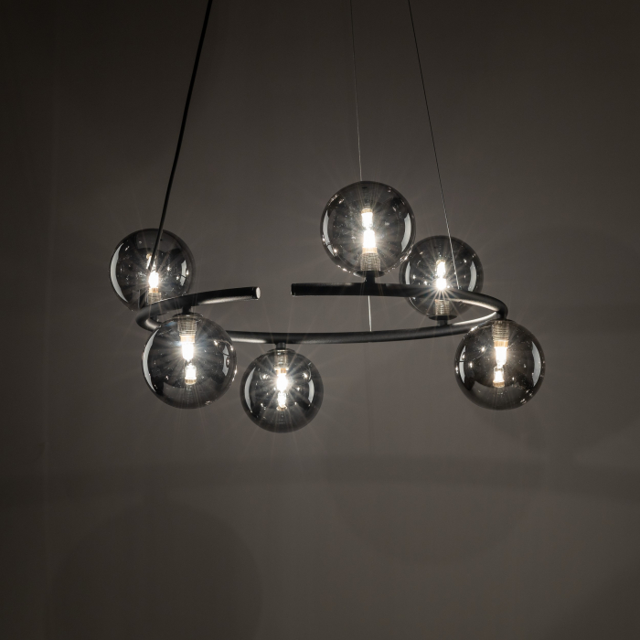 Lampa suspendata ANABELLE G9 6 x max 8W LED Negru 62 cm [3]