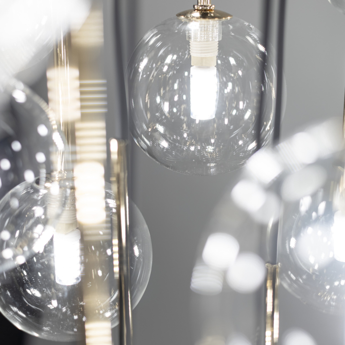 Lampa suspendata AURORA G9 16 x max 8W LED Auriu, Negru 50 cm [7]