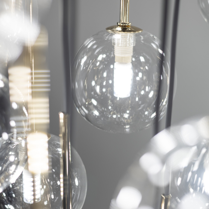 Lampa suspendata AURORA G9 16 x max 8W LED Auriu, Negru 50 cm [8]