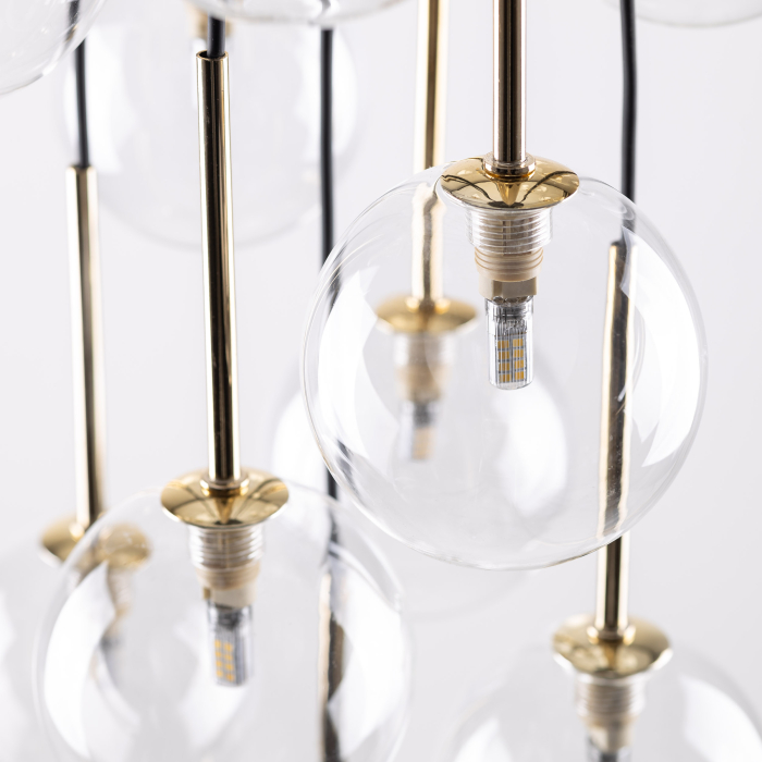 Lampa suspendata AURORA G9 26 x max 8W LED Auriu, Negru 62 cm [6]