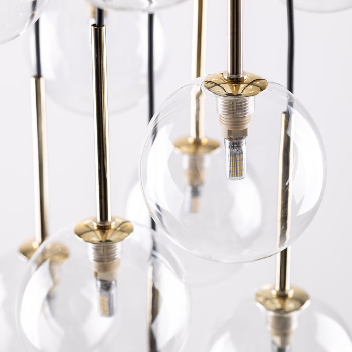 Lampa suspendata AURORA G9 26 x max 8W LED Auriu, Negru 62 cm [3]