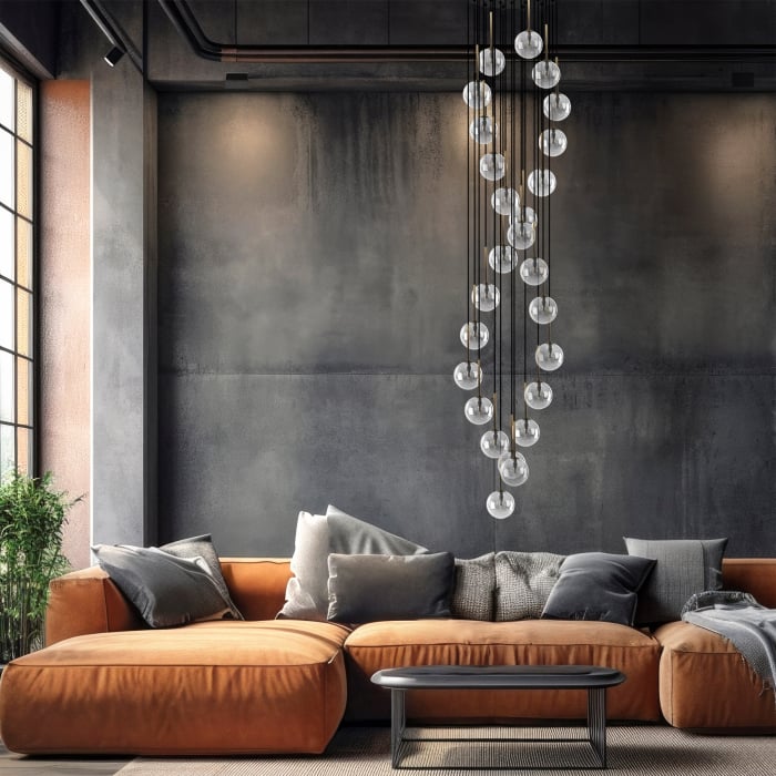 Lampa suspendata AURORA G9 26 x max 8W LED Auriu, Negru 62 cm [2]