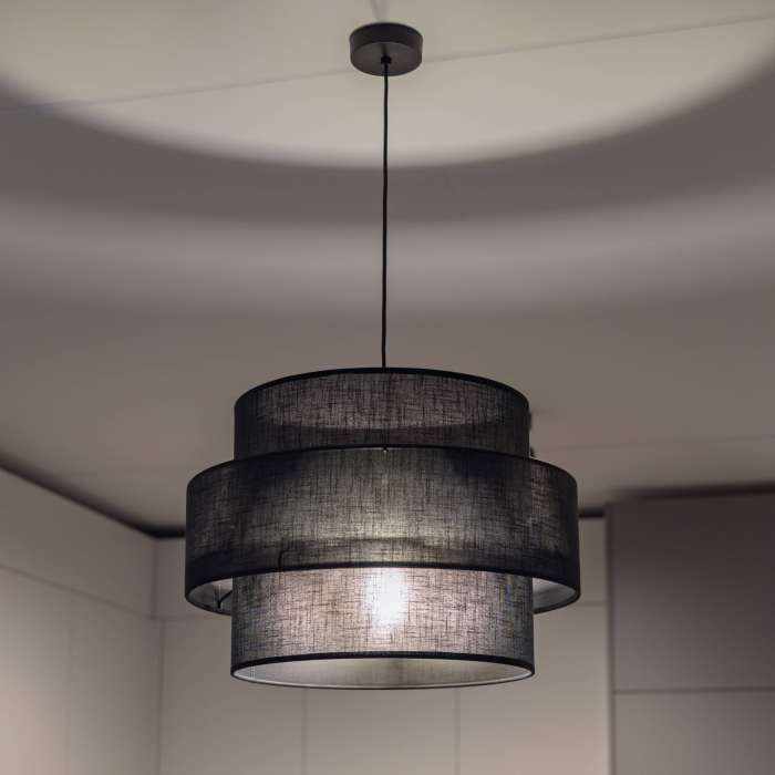 Lampa suspendata CALISTO E27 1 x max 15W LED Negru 50 cm [5]